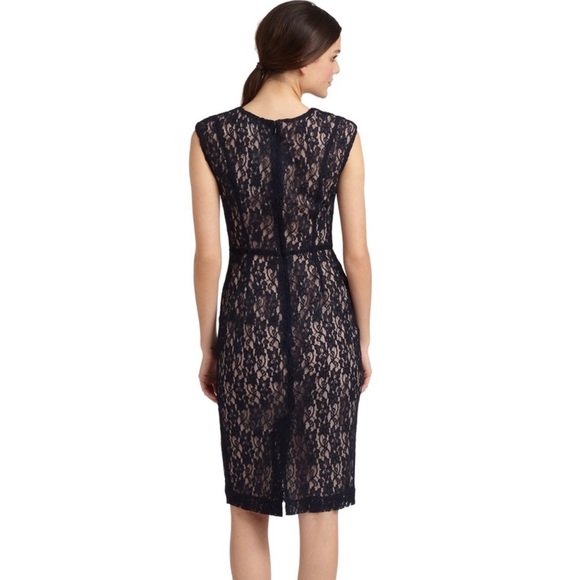 French Connection women Navy  Fast Angela lace dress size 8 - Picture 2 of 6